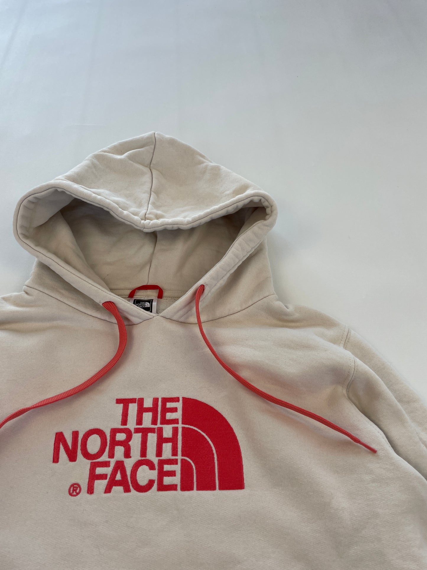 The North Face Hoodie - Benvit/Röd - M/L