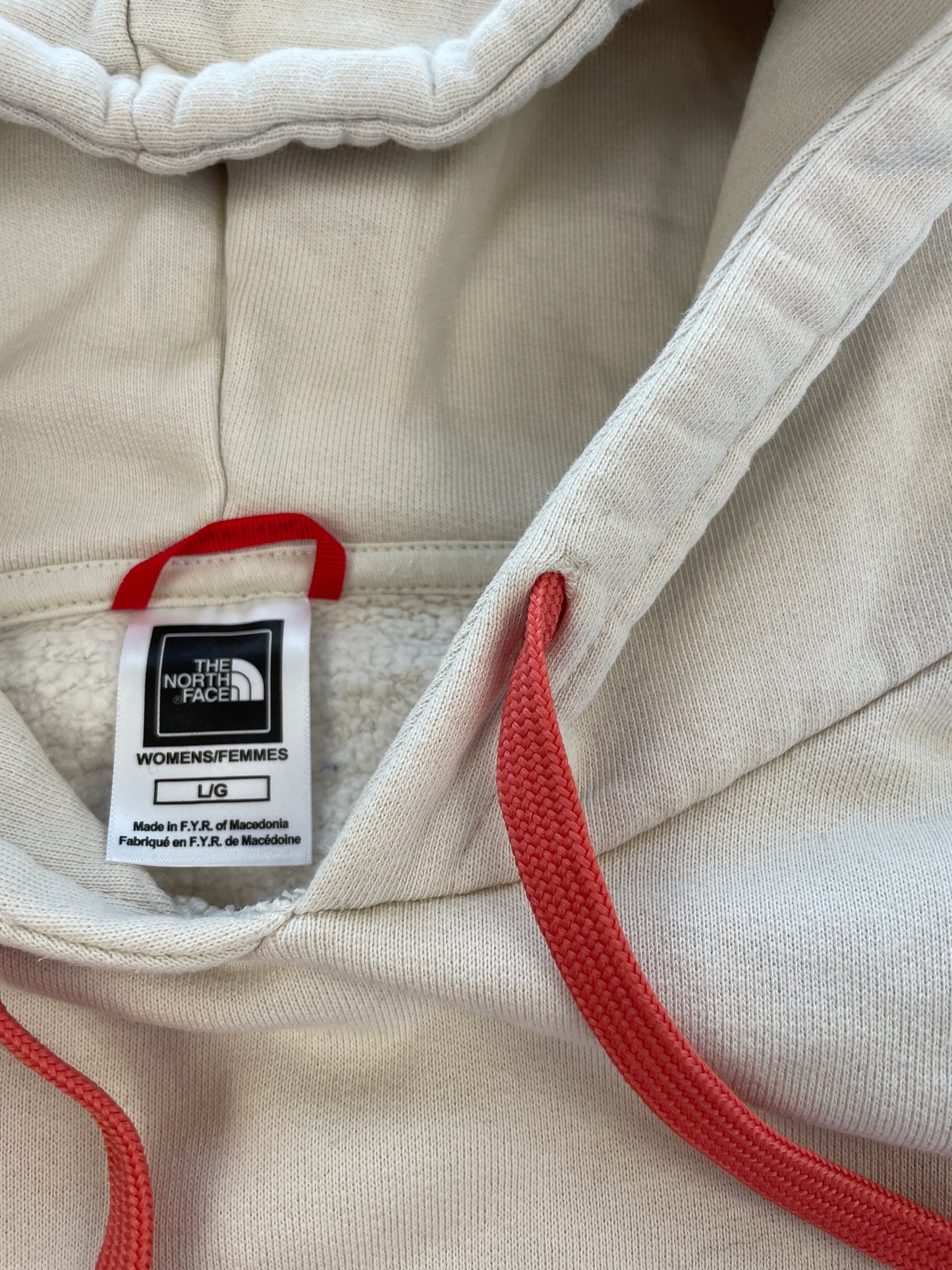 The North Face Hoodie - Benvit/Röd - M/L