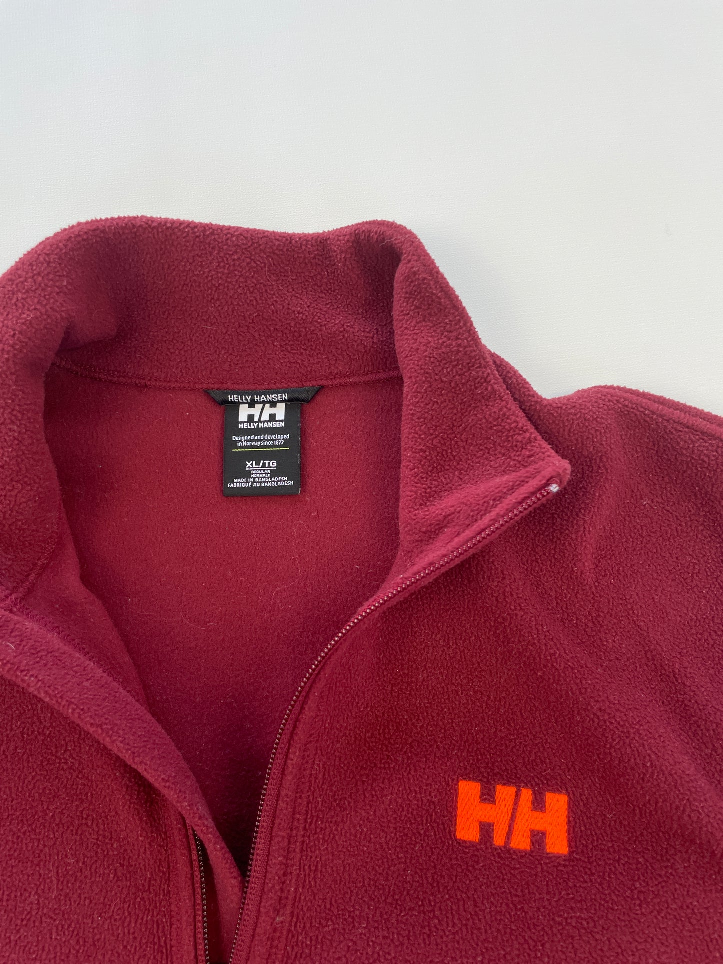 Helly Hansen 1/2 Zip Fleece - Vinröd - XL